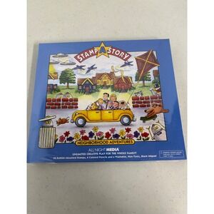 All Night Media Stamp-A-Story Neighborhood Adventures 33 Rubber Stamps‎ Set NEW